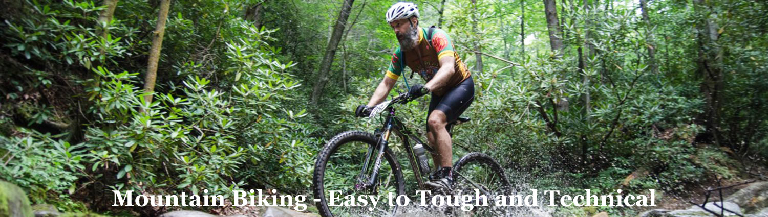 Mountin Biking on tough trails at Grves Mountain Farm & Lodges