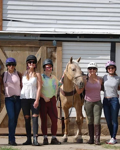 Riders at the stables at Graves Mountain Farm & Lodges - by Shenandoah National Park
